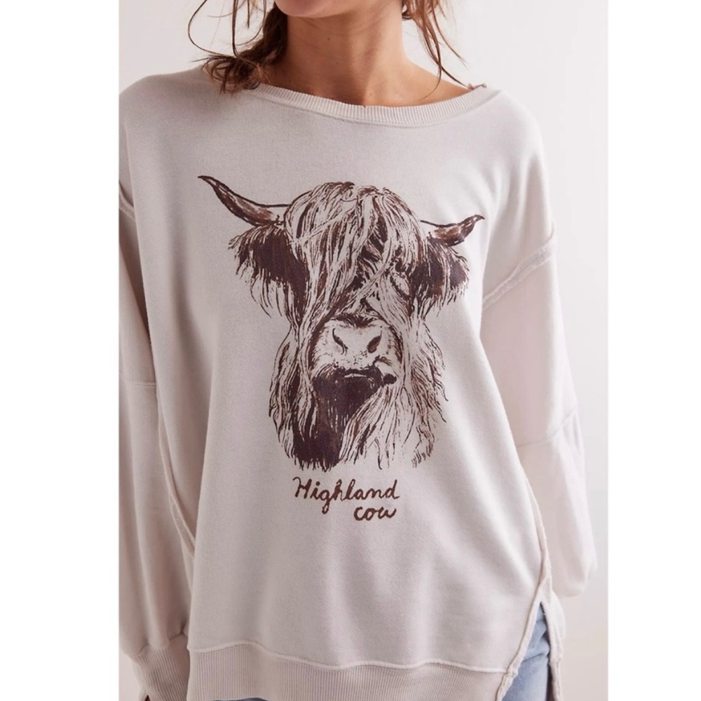 FREE PEOPLE WE THE FREE Highland Cow Print NWOT Medium